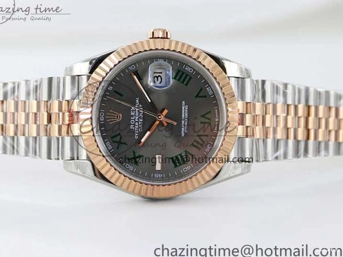 VR3235 904L Green on 126331 Edition Dial SS Bracelet RG Best 41 Steel TWF Jubilee 1:1 RG SS DateJust Roman Gray 0421